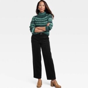 Knox Rose Black Wide-Leg Trousers